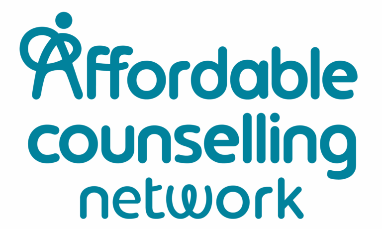 The Affordable Counselling Network CIC logo and header image, with the A in the style of a stick figure that represents the A, C and N